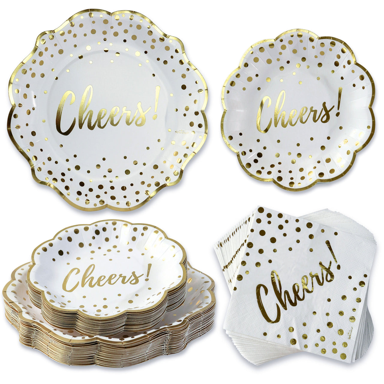 Cheers 72 Piece Party Tableware Set (24 Guests) | My Wedding Favors | Main Image