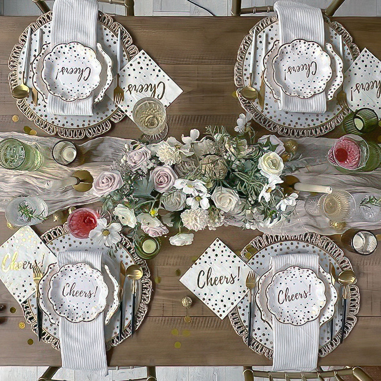 Cheers 72 Piece Party Tableware Set (24 Guests) | My Wedding Favors | Alternate Image 7