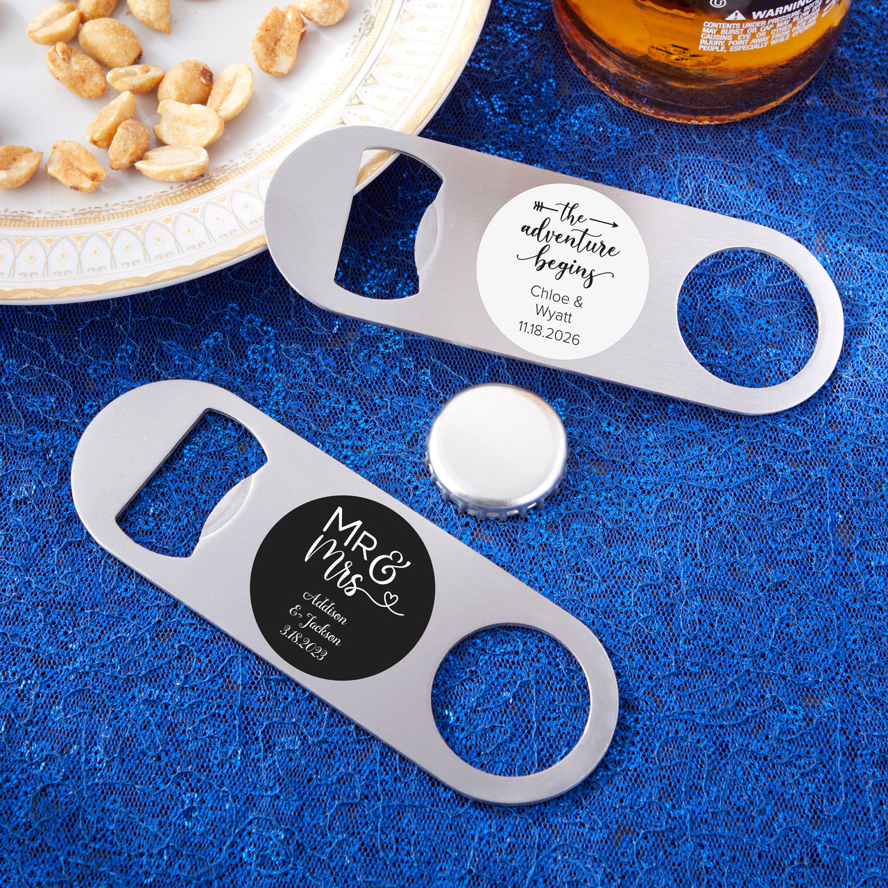 Personalized Silver Oblong Bottle Opener