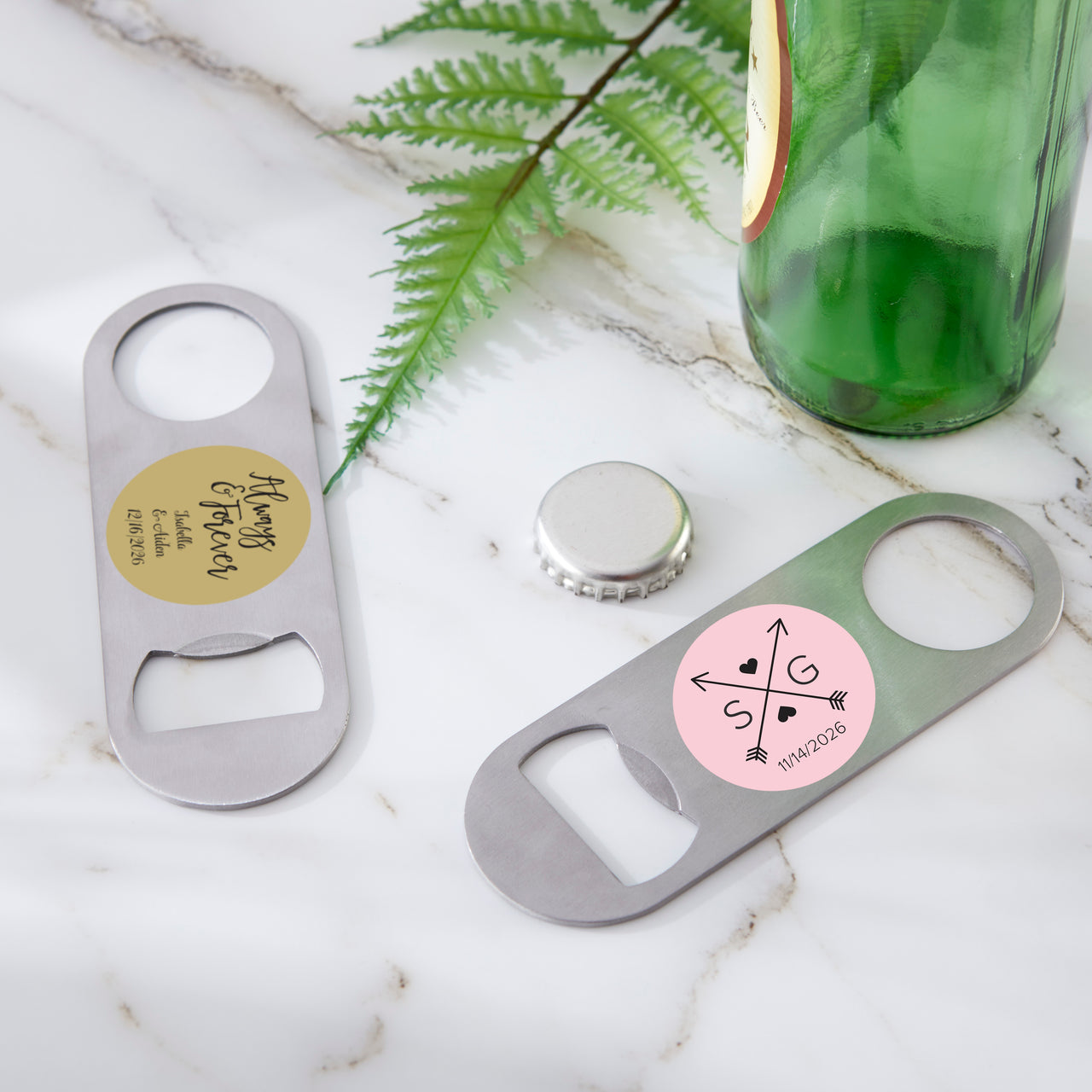 Personalized Silver Oblong Bottle Opener