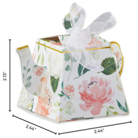 Floral Teapot Favor Box (Set of 24)