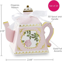 Thumbnail for Pink Tea Time Whimsy Teapot Favor Box (Set of 24)