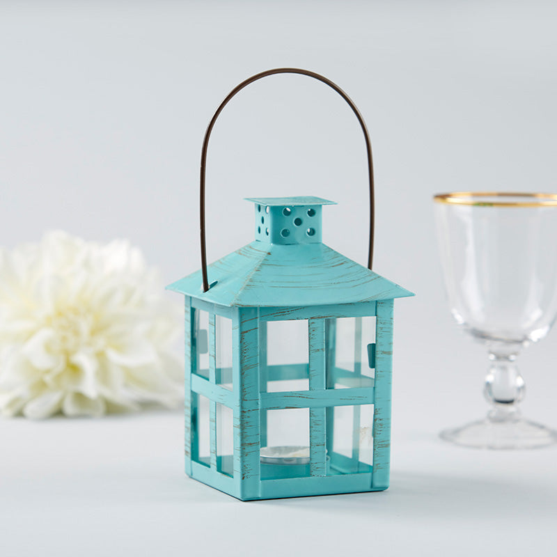 Vintage White Distressed Lantern - Medium | Kate Aspen