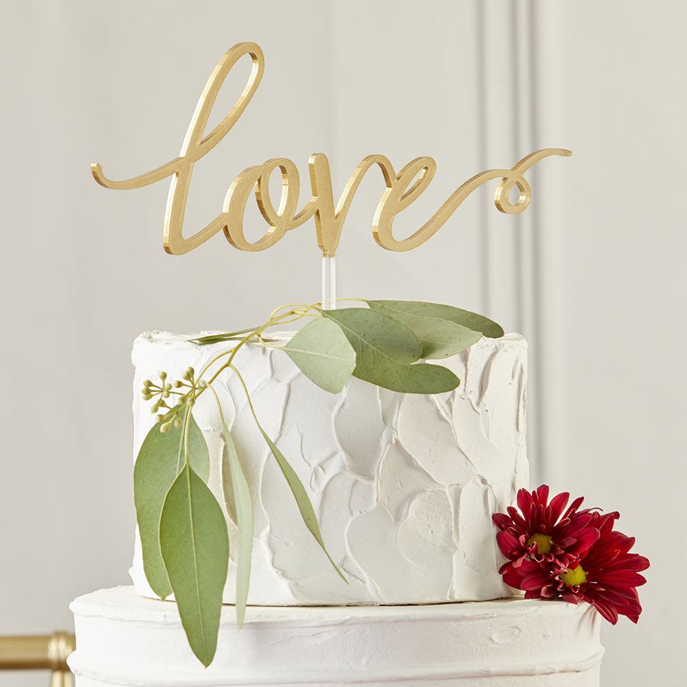 Gold Love Cake Topper