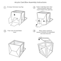 Gold Frame Collapsible Acrylic Card Box