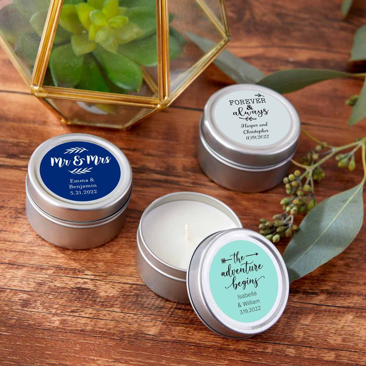 Promotional Candles in Round Tin (4 Oz.), Personal Care