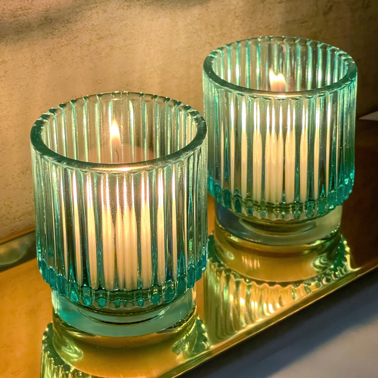 Kate Aspen Assorted Vintage Ribbed Clear Glass Candlestick Candle Holder Set | Michaels