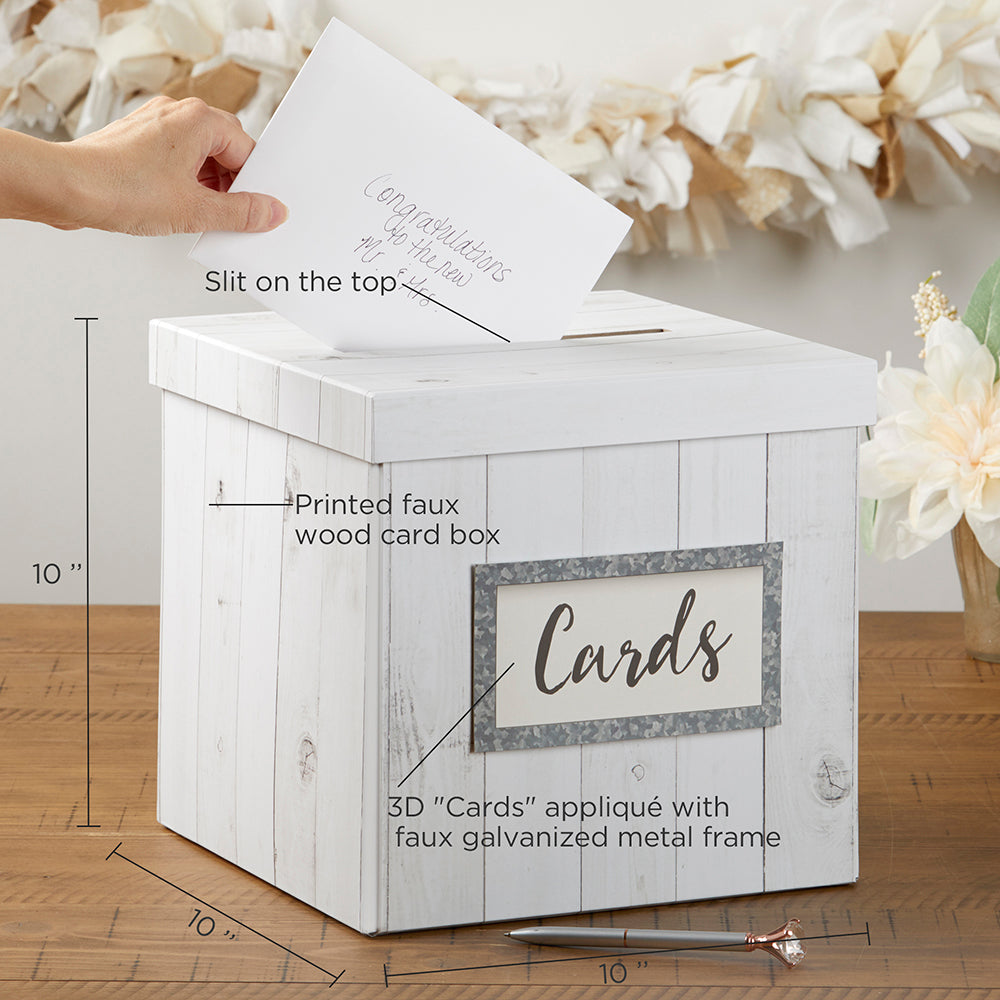 Wedding Card Box Rustic Card Box With Slot Advice Box Wooden 