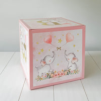 Pink Elephant Baby Shower Block Box (Set of 4) - Alternate Image 5 | My Wedding Favors