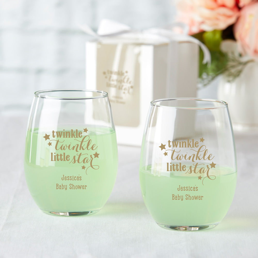 Personalized Christmas Wine Glasses Custom Holiday Party Small