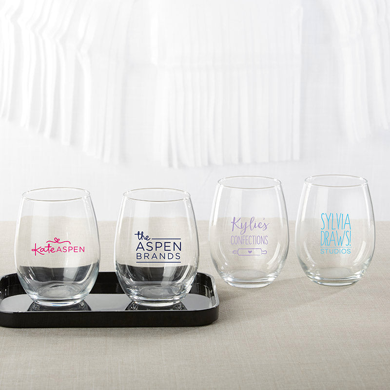 Bachelorette Party Personalized Stemless Wine Glasses 5.5 oz