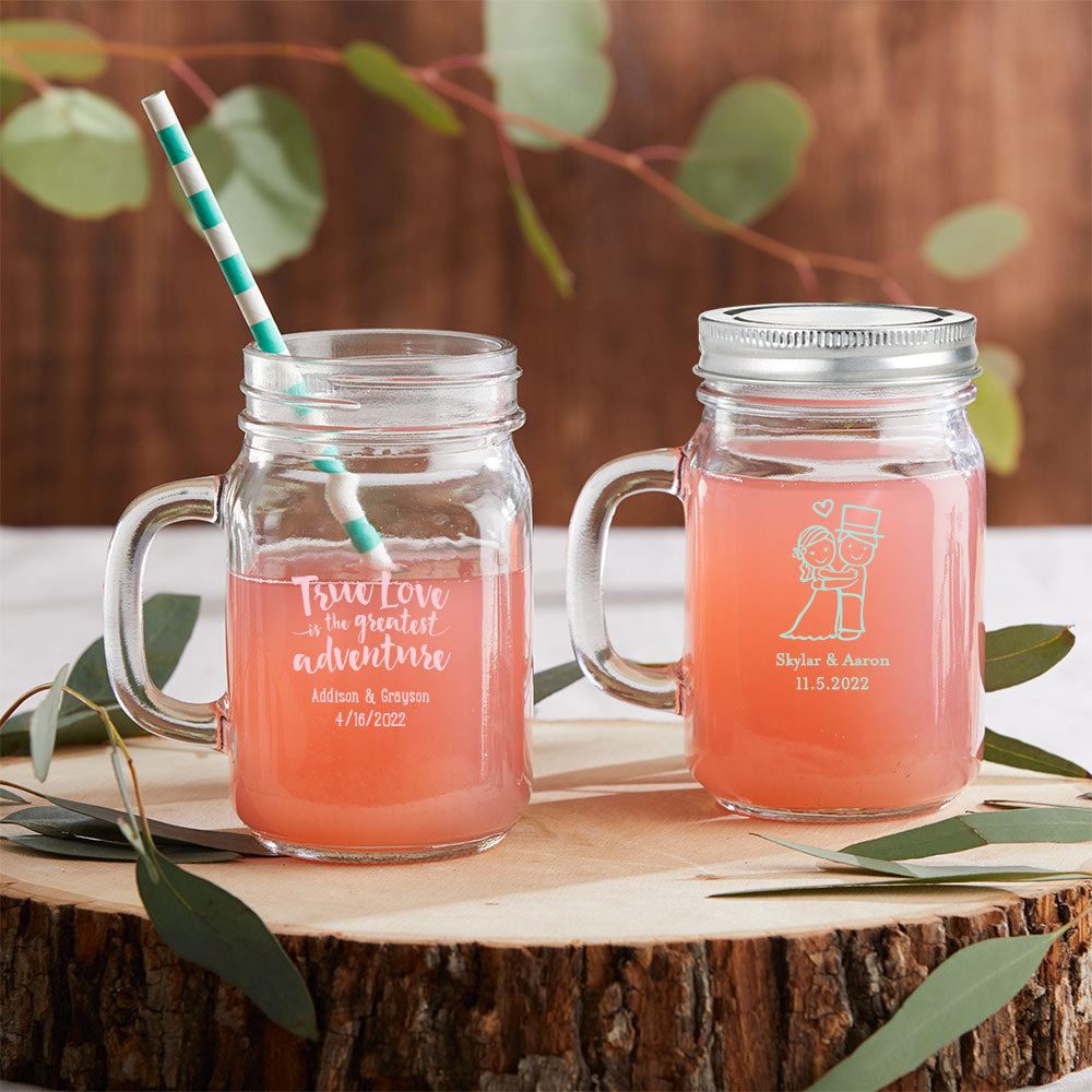 There No Greater Gift Than Friendship - Personalized Mason Jar Cup