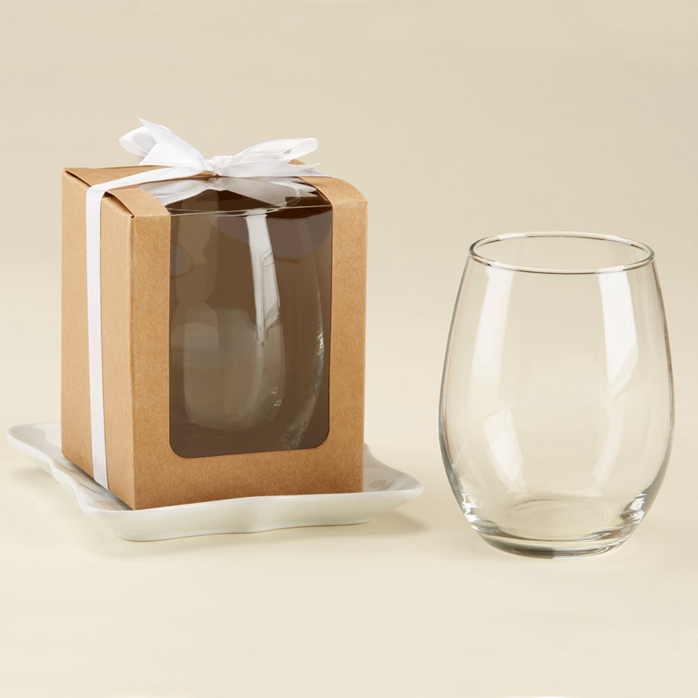 WINE GIFT SET WITH GLASS LINED WINE GLASSES - Beaufort