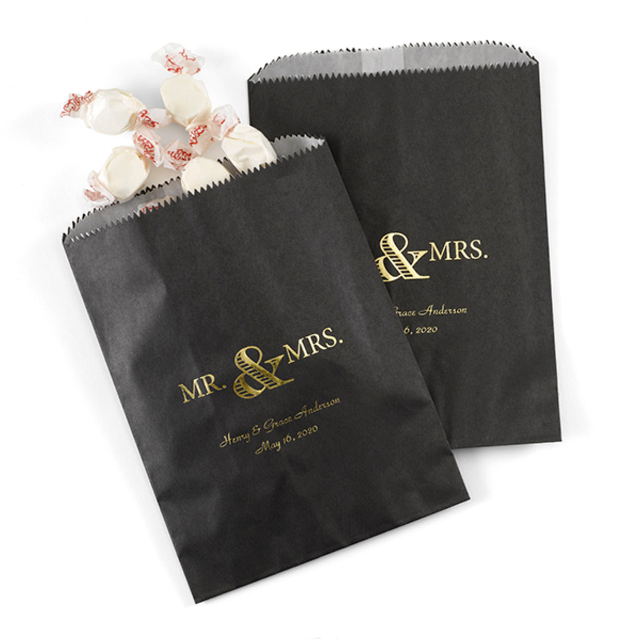 Personalized Mr. & Mrs. Treat Bags (Available in Multiple Colors