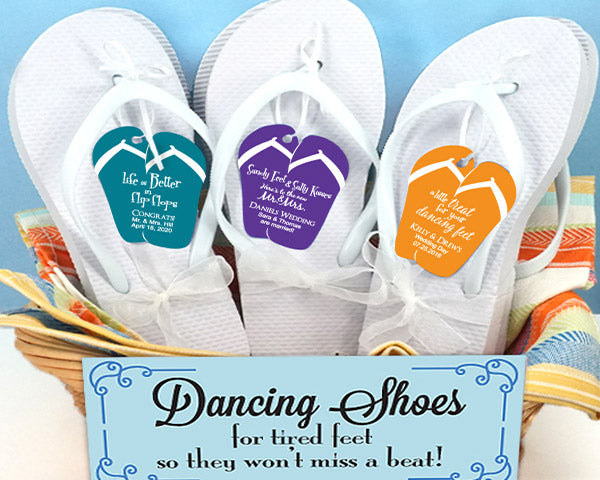 Flip Flop Size Tags Flip Flops Tags for Wedding Guests Wedding
