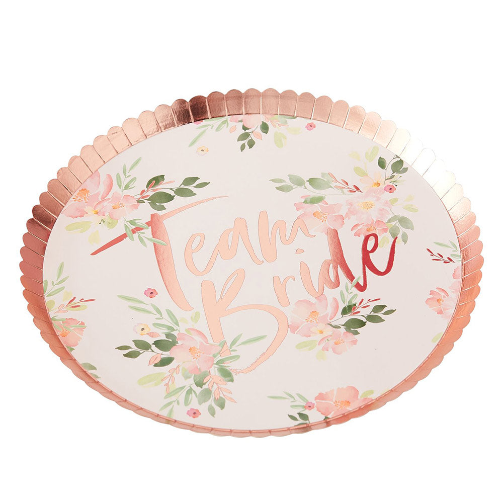 Floral Paper Plates (Set of 8)