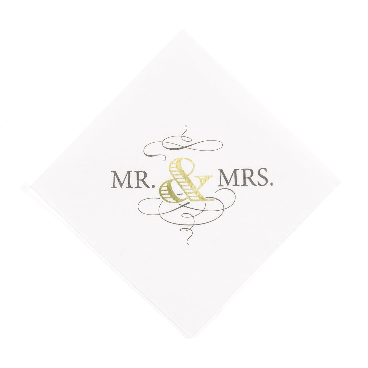 Mr. & Mrs. Classic Beverage Napkins (Set of 50) | My Wedding Favors MWF